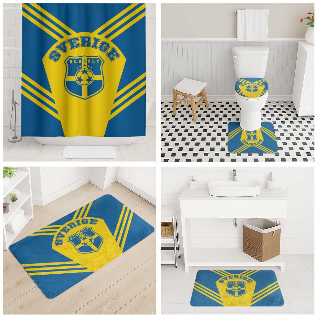 Football 2026 Sweden Bathroom Set Sverige Blagult Sporty Style