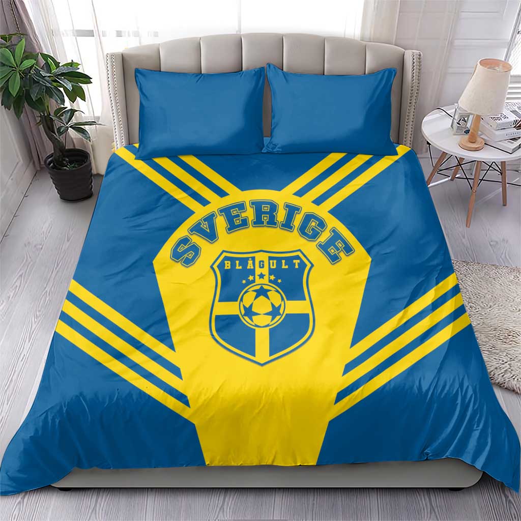 Football 2026 Sweden Bedding Set Sverige Blagult Sporty Style