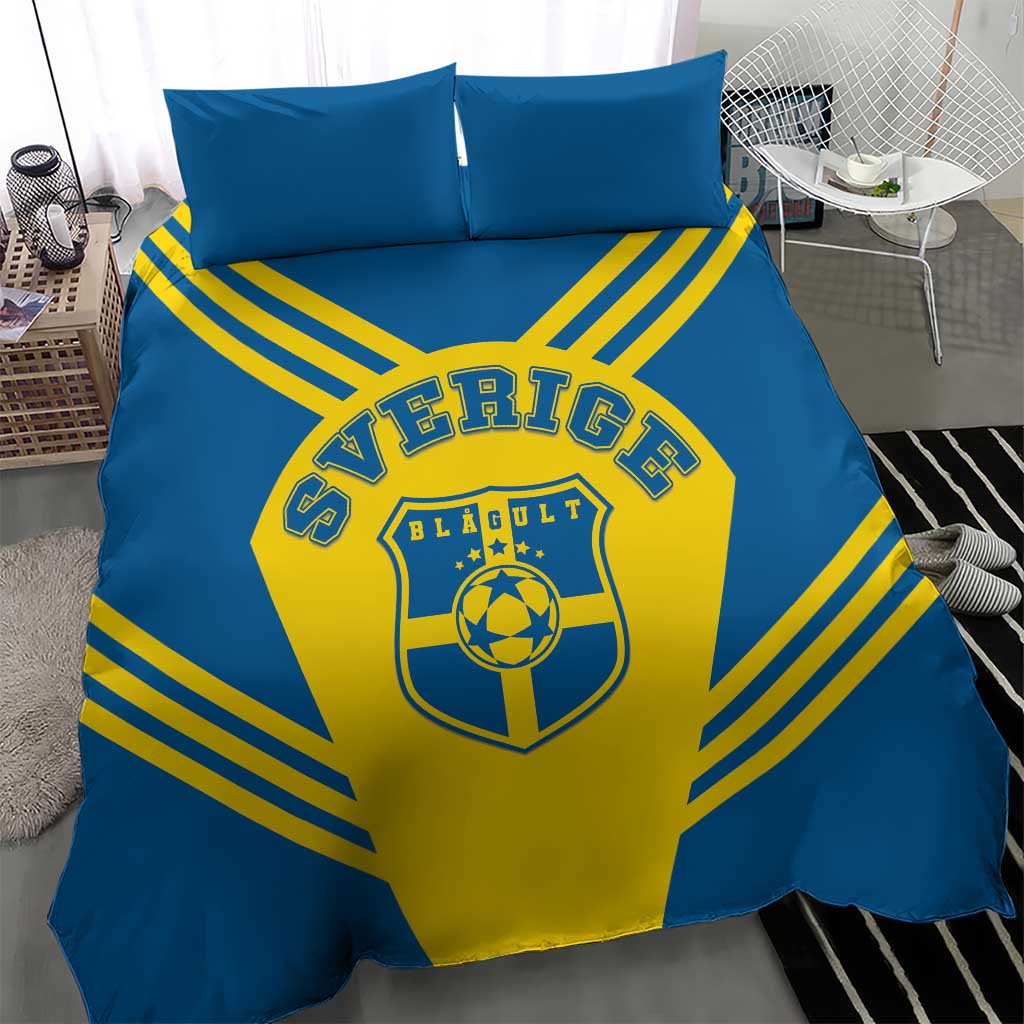 Football 2026 Sweden Bedding Set Sverige Blagult Sporty Style