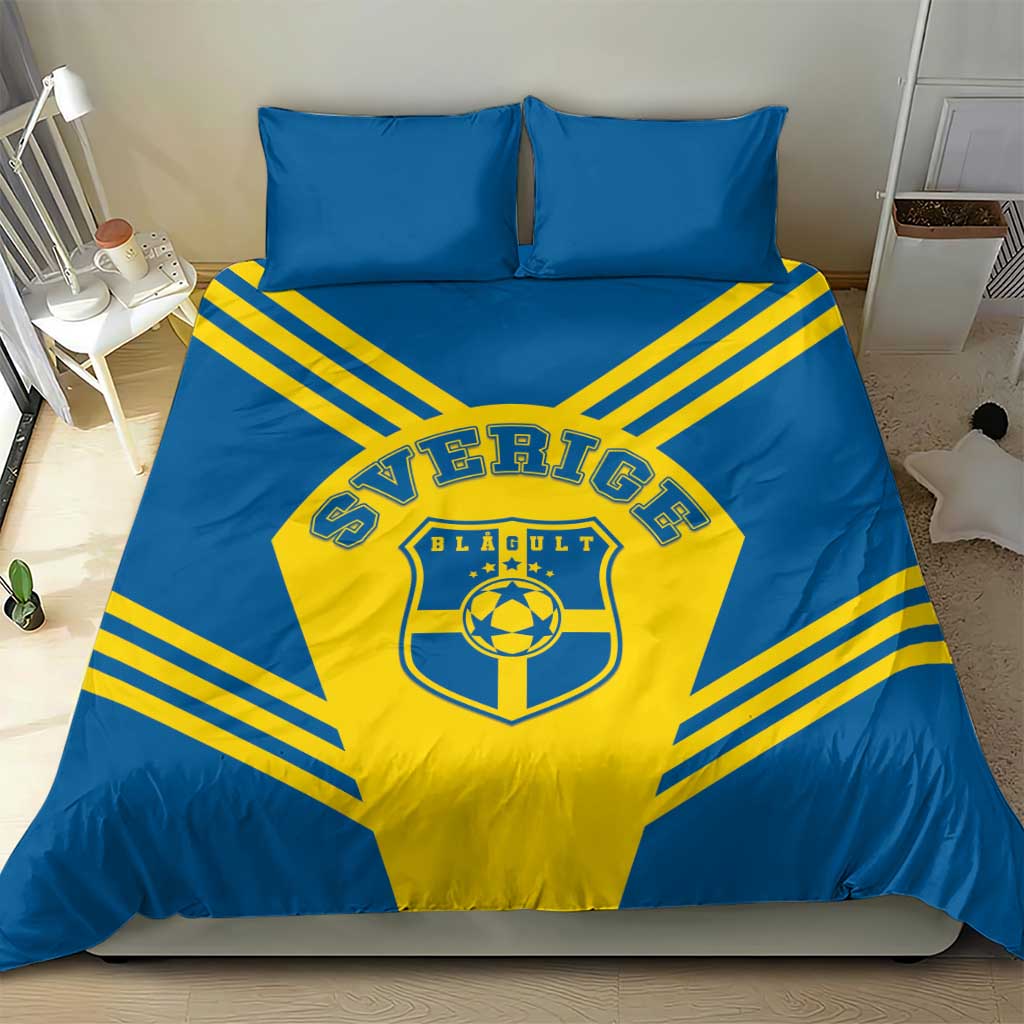 Football 2026 Sweden Bedding Set Sverige Blagult Sporty Style