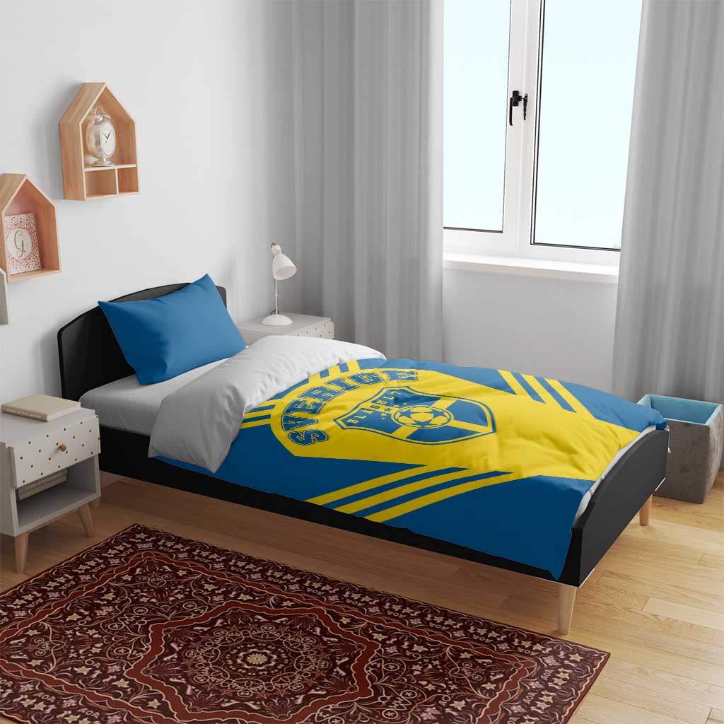 Football 2026 Sweden Bedding Set Sverige Blagult Sporty Style