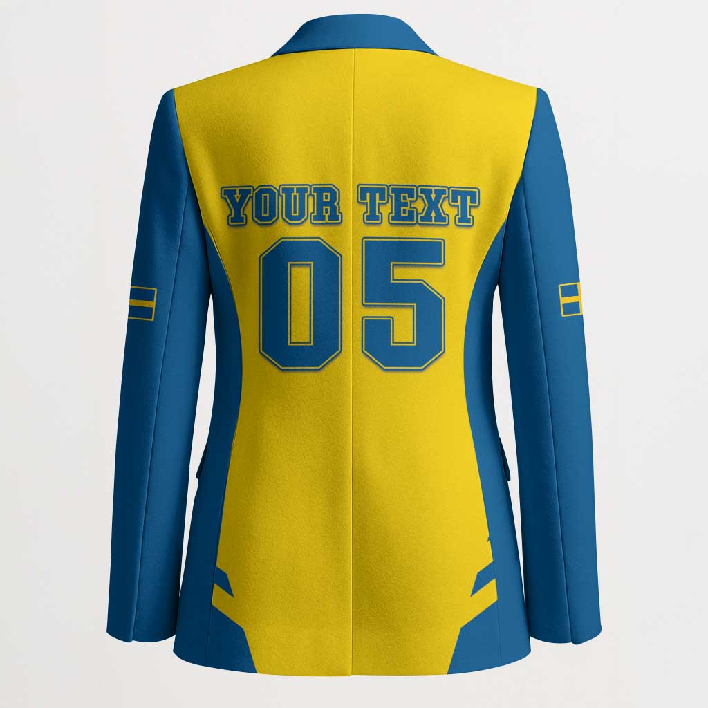 Custom Football 2026 Sweden Blazer Sverige Blagult Sporty Style