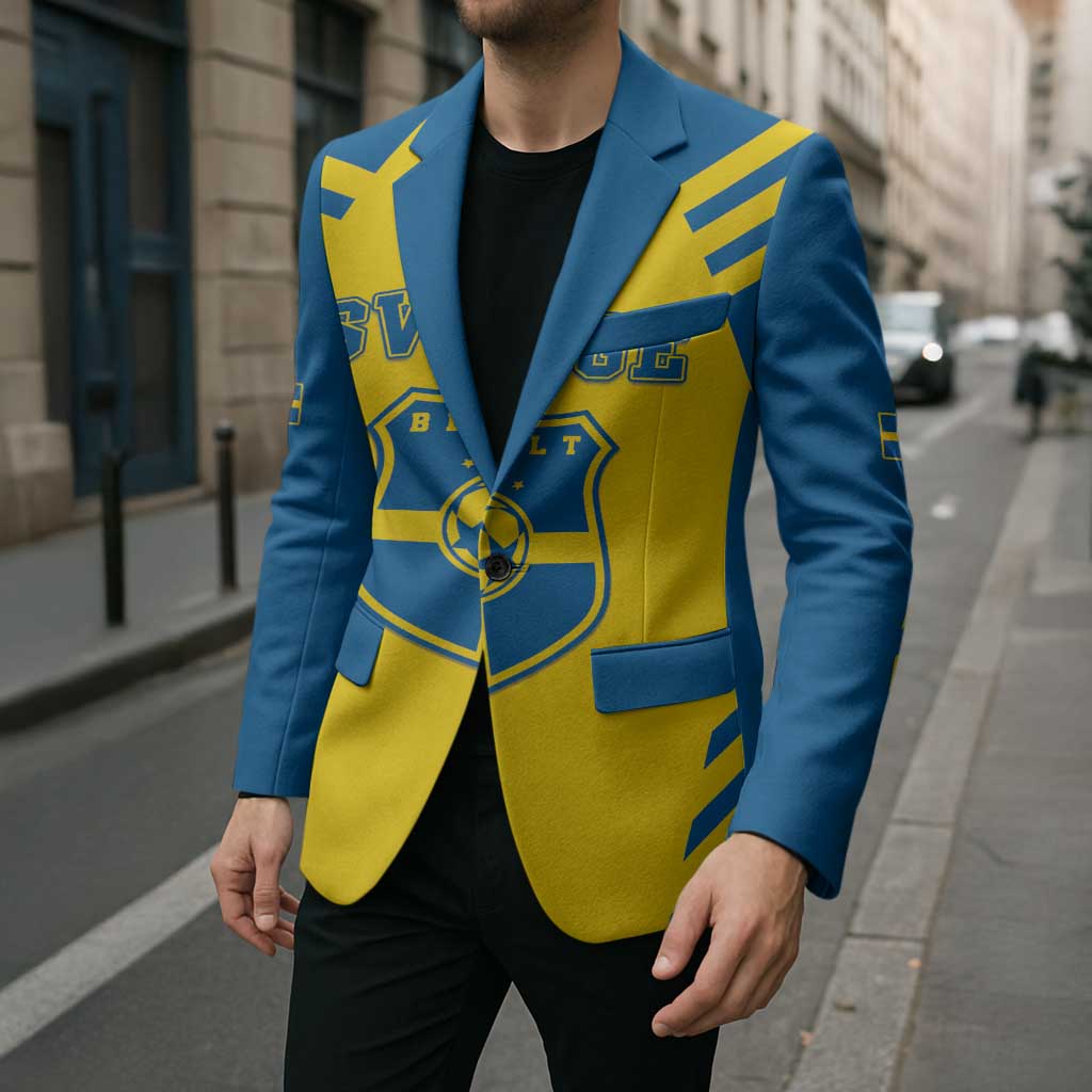 Custom Football 2026 Sweden Blazer Sverige Blagult Sporty Style