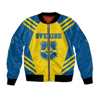 Custom Football 2026 Sweden Bomber Jacket Sverige Blagult Sporty Style