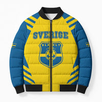 Custom Football 2026 Sweden Bomber Puffer Jacket Sverige Blagult Sporty Style