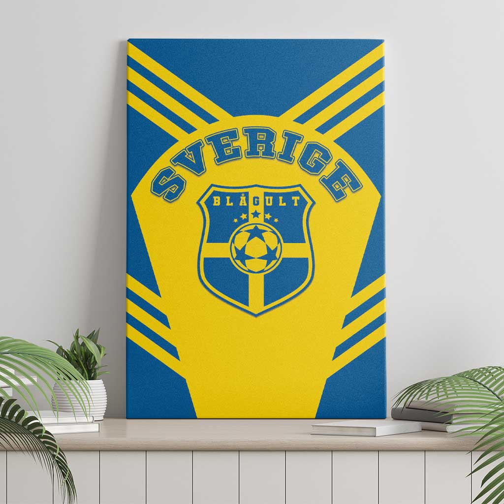 Football 2026 Sweden Canvas Wall Art Sverige Blagult Sporty Style