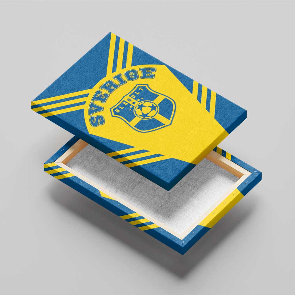 Football 2026 Sweden Canvas Wall Art Sverige Blagult Sporty Style