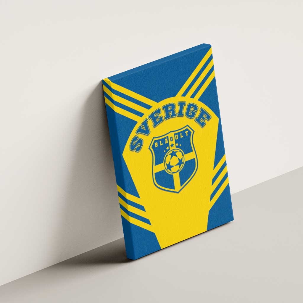 Football 2026 Sweden Canvas Wall Art Sverige Blagult Sporty Style