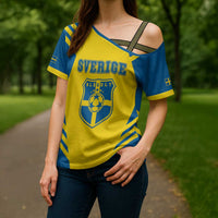 Custom Football 2026 Sweden Cross Shoulder Shirt Sverige Blagult Sporty Style
