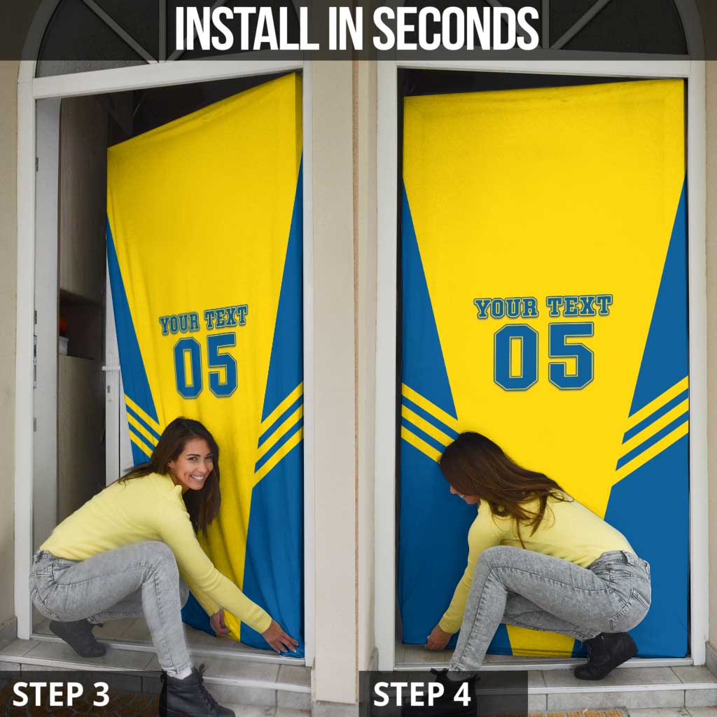 Custom Football 2026 Sweden Door Cover Sverige Blagult Sporty Style