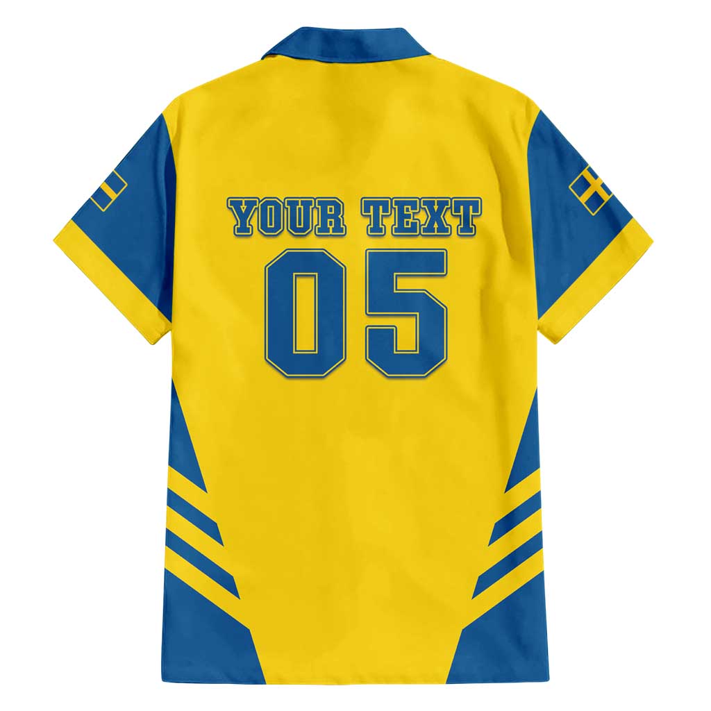Custom Football 2026 Sweden Hawaiian Shirt Sverige Blagult Sporty Style