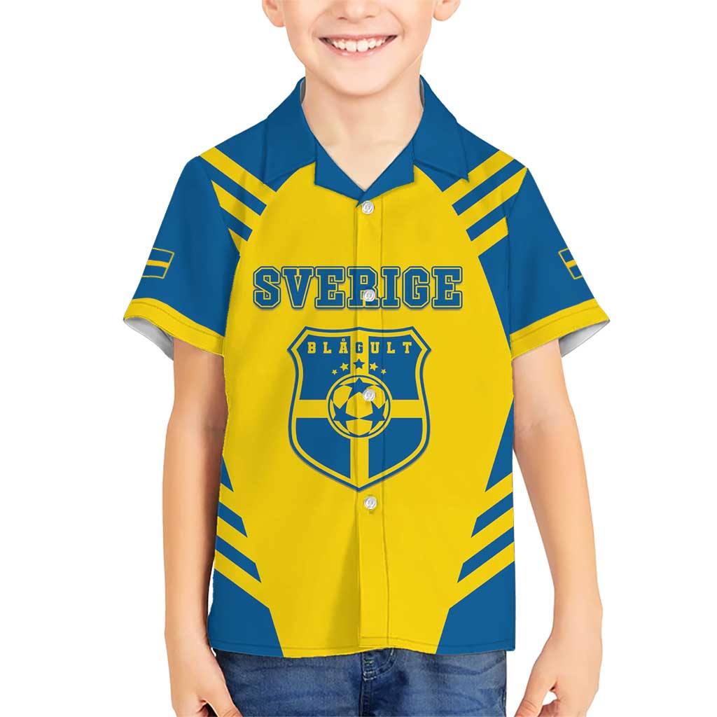 Custom Football 2026 Sweden Hawaiian Shirt Sverige Blagult Sporty Style