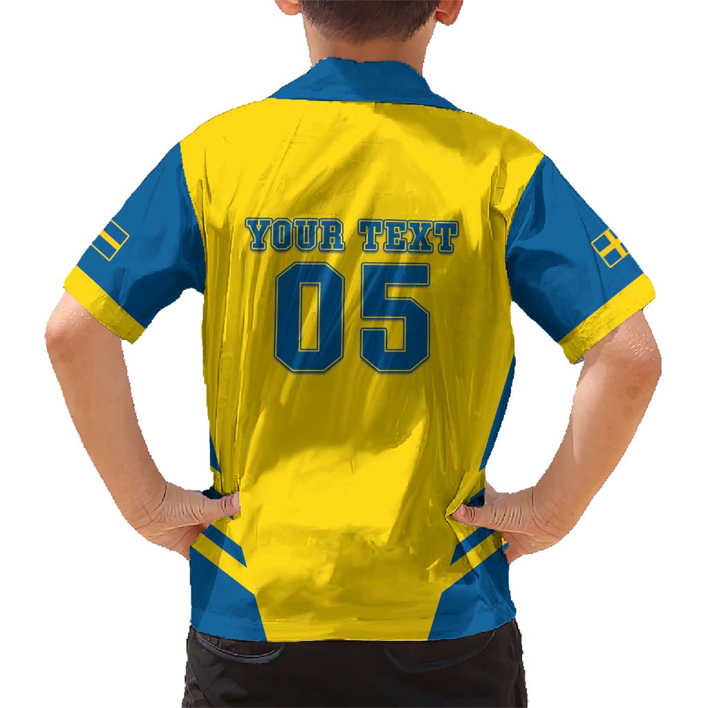 Custom Football 2026 Sweden Hawaiian Shirt Sverige Blagult Sporty Style