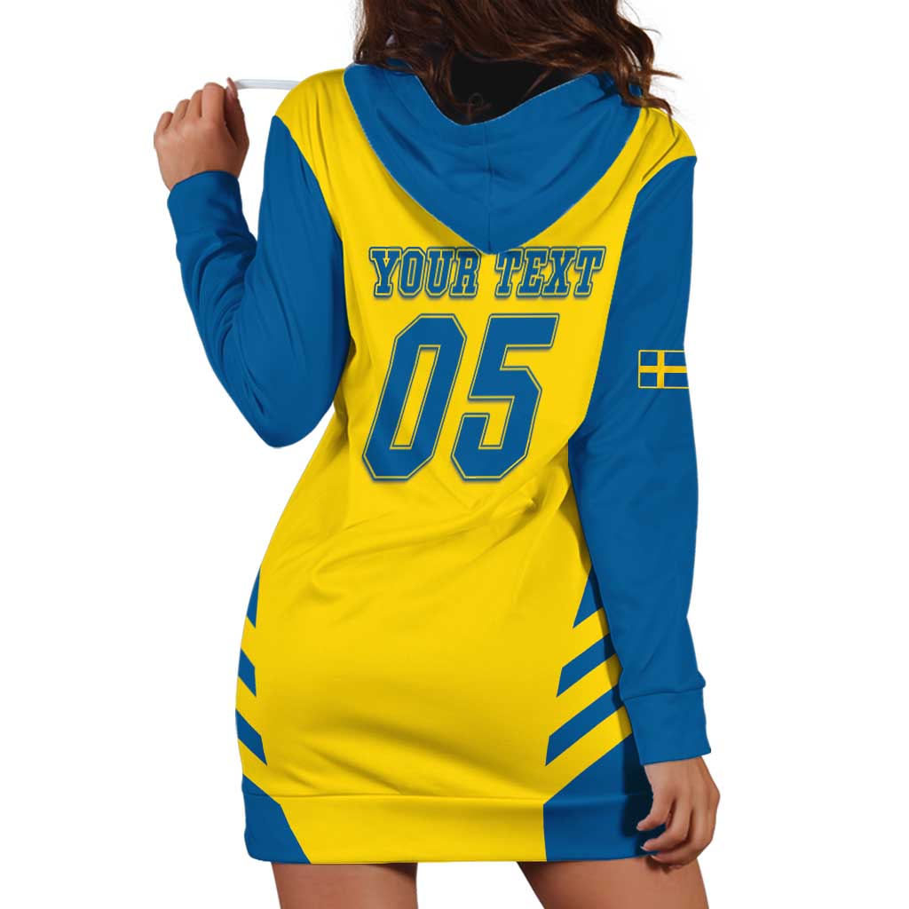 Custom Football 2026 Sweden Hoodie Dress Sverige Blagult Sporty Style