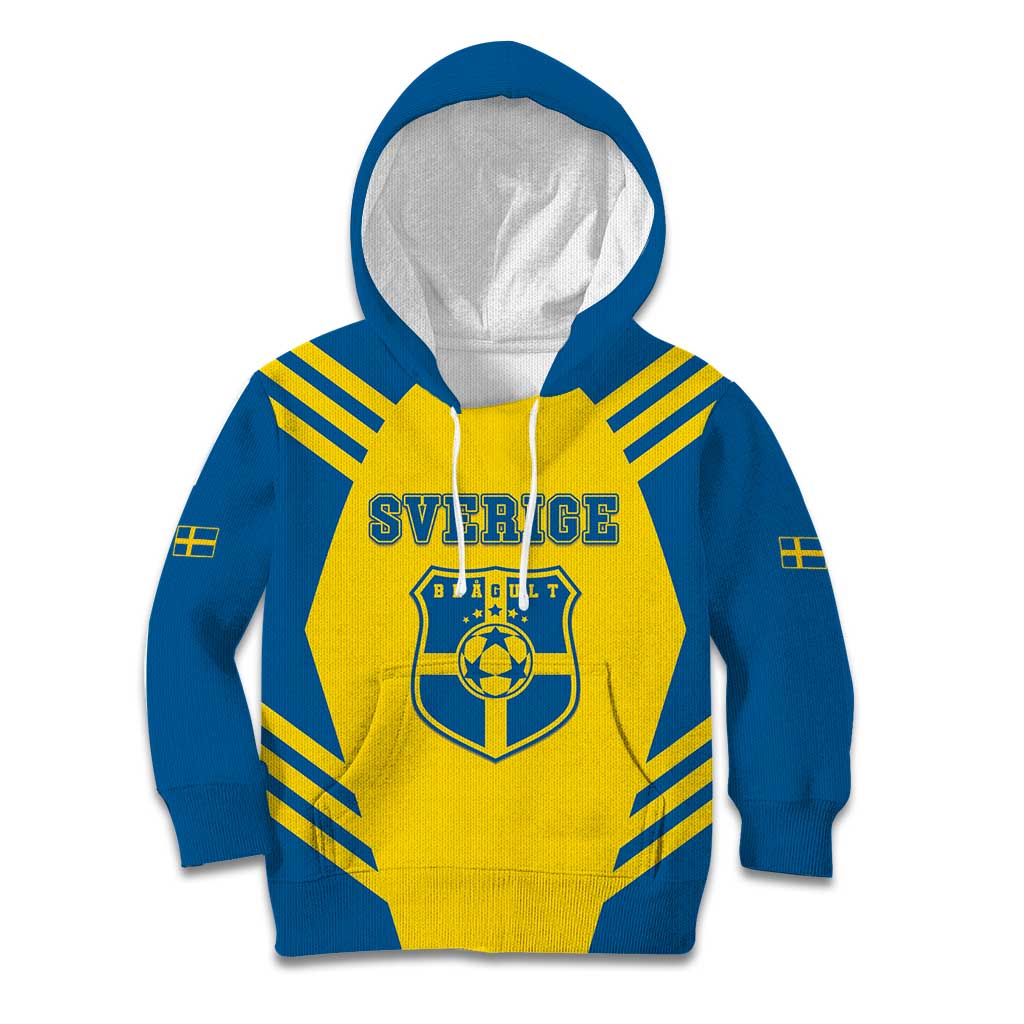 Custom Football 2026 Sweden Kid Hoodie Sverige Blagult Sporty Style