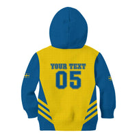 Custom Football 2026 Sweden Kid Hoodie Sverige Blagult Sporty Style