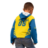 Custom Football 2026 Sweden Kid Hoodie Sverige Blagult Sporty Style