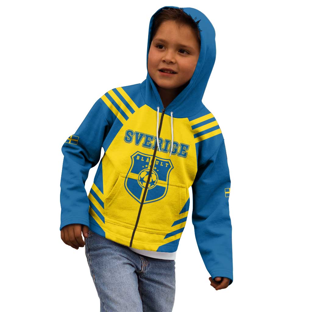 Custom Football 2026 Sweden Kid Hoodie Sverige Blagult Sporty Style