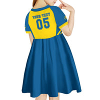 Custom Football 2026 Sweden Kid Short Sleeve Dress Sverige Blagult Sporty Style