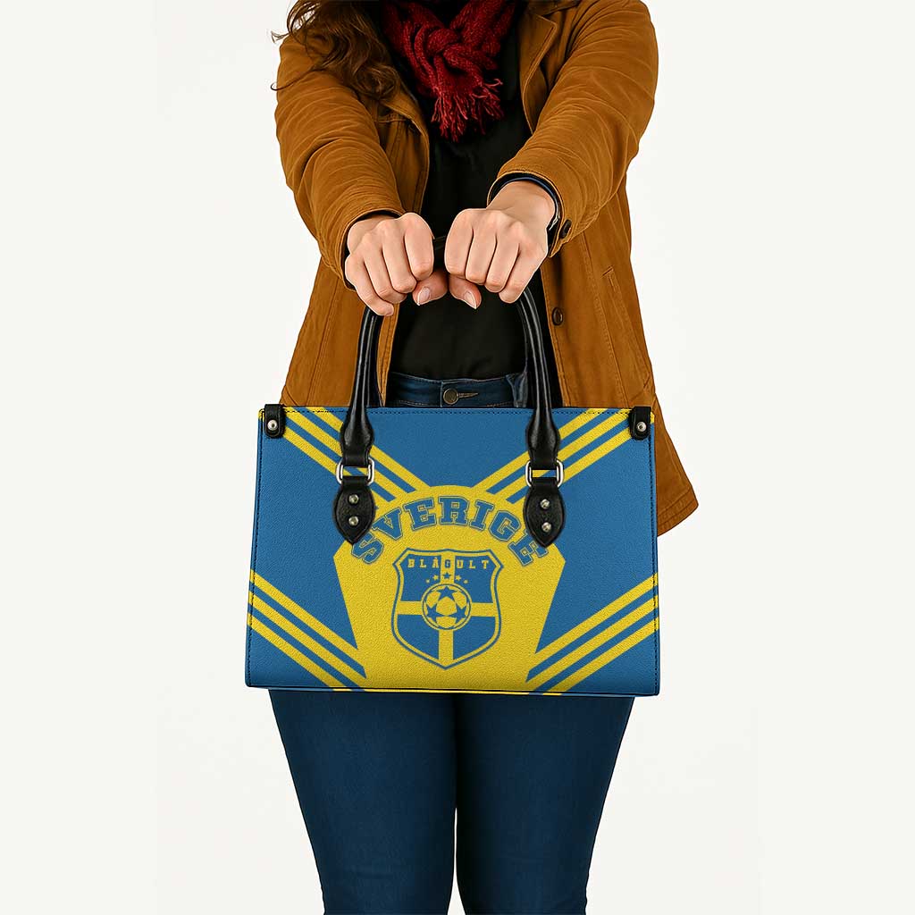 Football 2026 Sweden Leather Bag Sverige Blagult Sporty Style