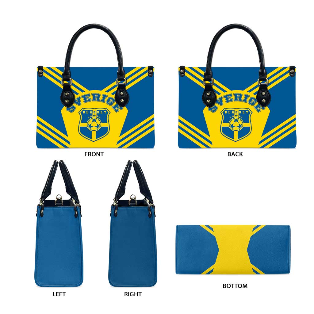 Football 2026 Sweden Leather Bag Sverige Blagult Sporty Style