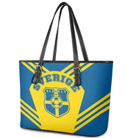 Football 2026 Sweden Leather Tote Bag Sverige Blagult Sporty Style