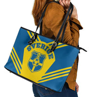Football 2026 Sweden Leather Tote Bag Sverige Blagult Sporty Style