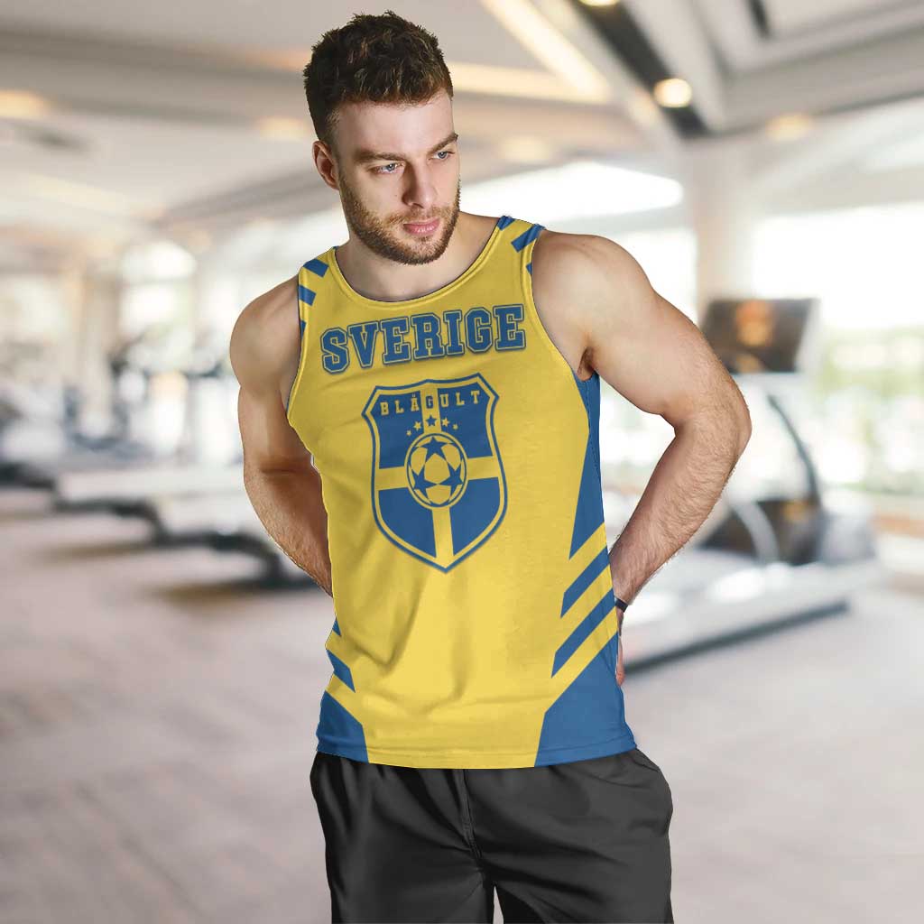 Custom Football 2026 Sweden Men Tank Top Sverige Blagult Sporty Style