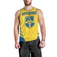 Custom Football 2026 Sweden Men Tank Top Sverige Blagult Sporty Style