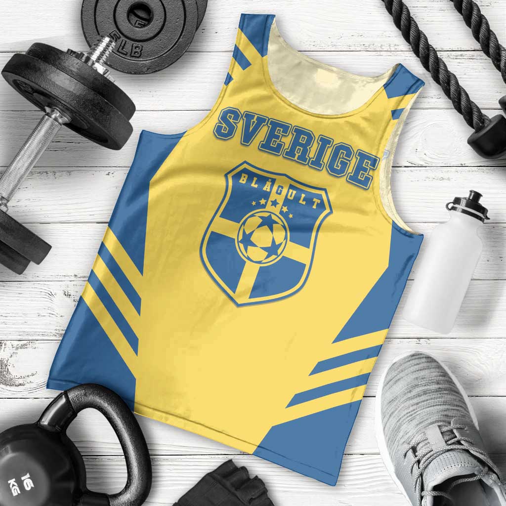 Custom Football 2026 Sweden Men Tank Top Sverige Blagult Sporty Style