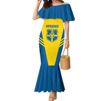 Custom Football 2026 Sweden Mermaid Dress Sverige Blagult Sporty Style