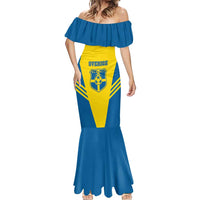 Custom Football 2026 Sweden Mermaid Dress Sverige Blagult Sporty Style