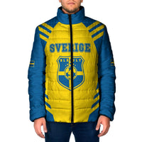 Custom Football 2026 Sweden Padded Jacket Sverige Blagult Sporty Style