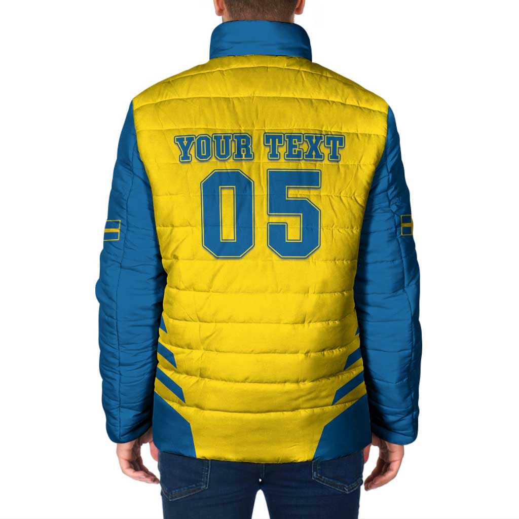 Custom Football 2026 Sweden Padded Jacket Sverige Blagult Sporty Style