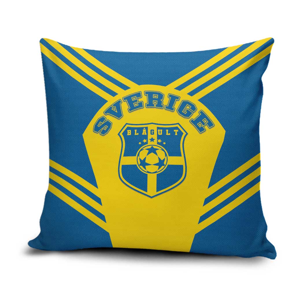 Football 2026 Sweden Pillow Cover Sverige Blagult Sporty Style
