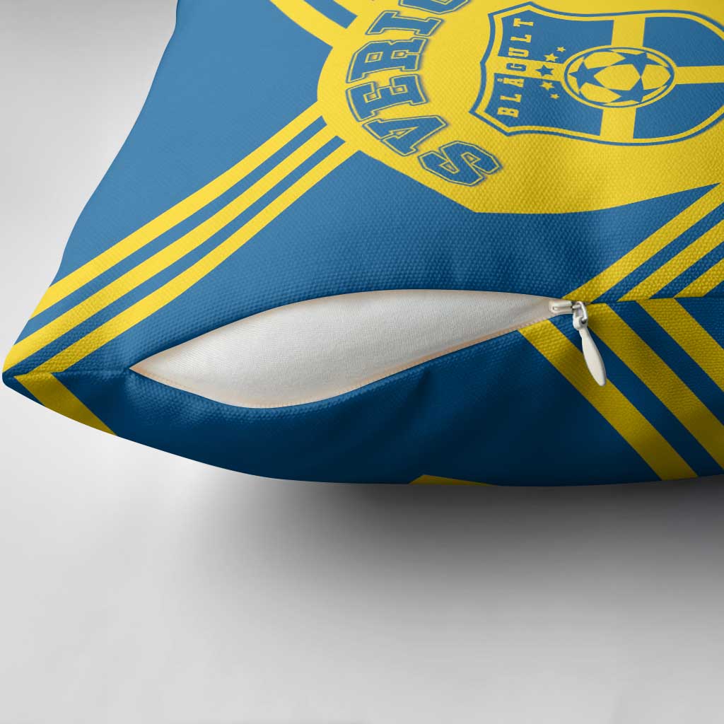 Football 2026 Sweden Pillow Cover Sverige Blagult Sporty Style