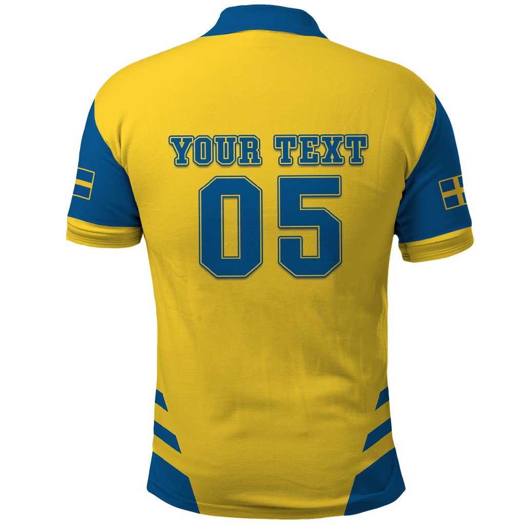 Custom Football 2026 Sweden Polo Shirt Sverige Blagult Sporty Style