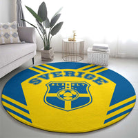 Football 2026 Sweden Round Carpet Sverige Blagult Sporty Style