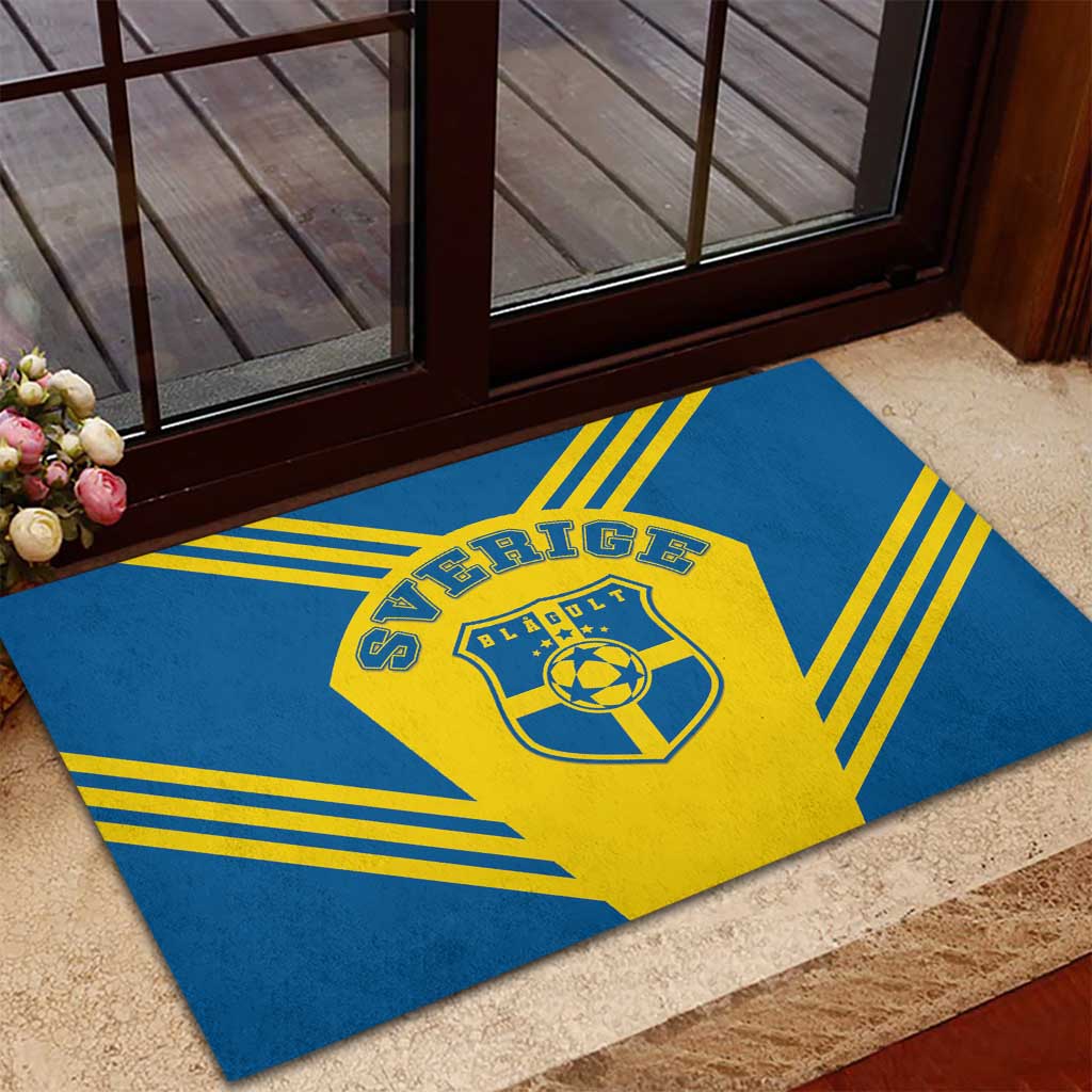 Football 2026 Sweden Rubber Doormat Sverige Blagult Sporty Style