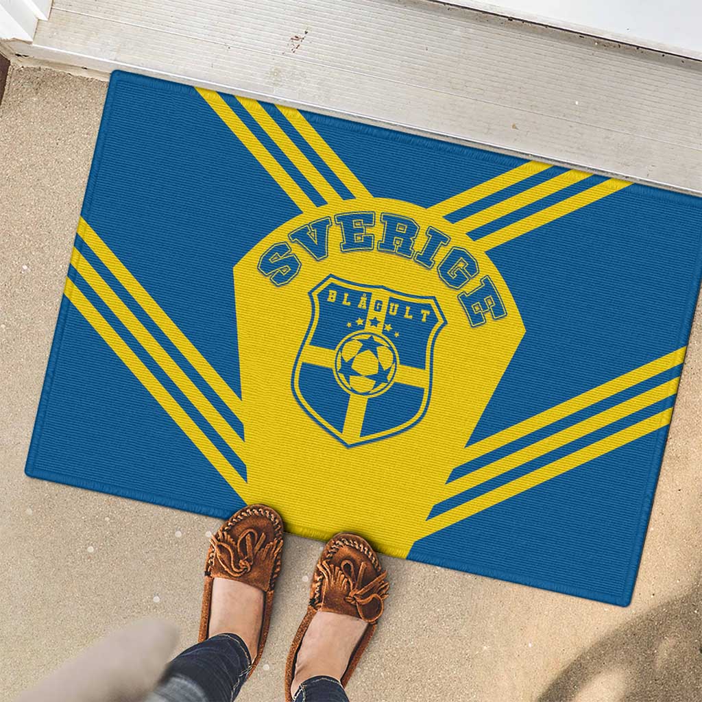 Football 2026 Sweden Rubber Doormat Sverige Blagult Sporty Style