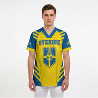 Custom Football 2026 Sweden Scrub Top Sverige Blagult Sporty Style