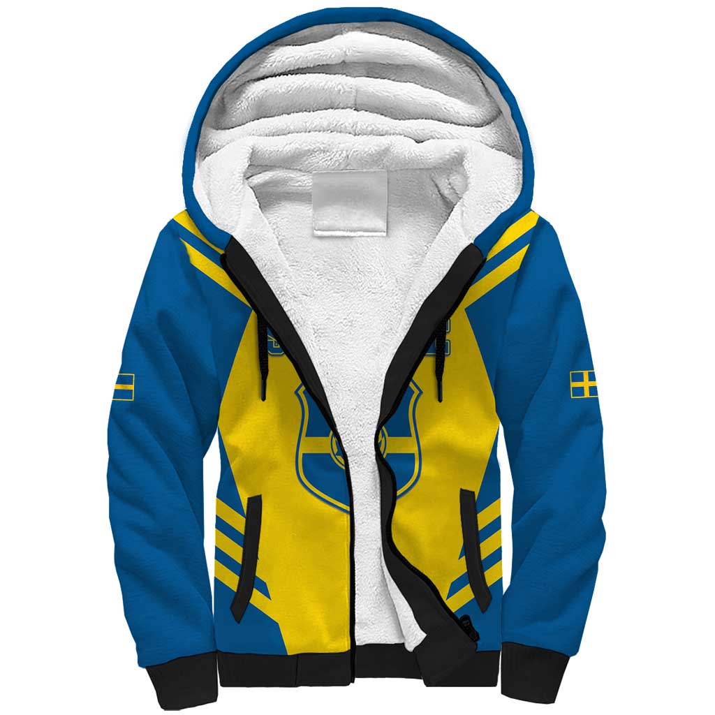 Custom Football 2026 Sweden Sherpa Hoodie Sverige Blagult Sporty Style