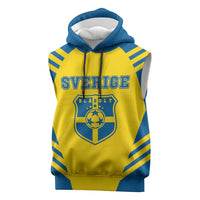 Custom Football 2026 Sweden Sleeveless Hoodie Sverige Blagult Sporty Style