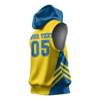 Custom Football 2026 Sweden Sleeveless Hoodie Sverige Blagult Sporty Style