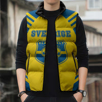 Custom Football 2026 Sweden Sleeveless Puffer Jacket Sverige Blagult Sporty Style