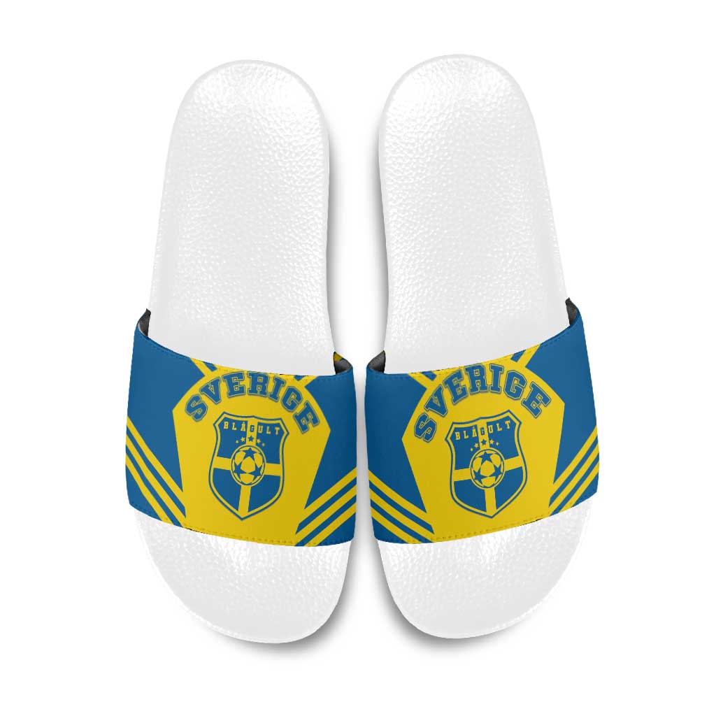Football 2026 Sweden Slide Sandals Sverige Blagult Sporty Style