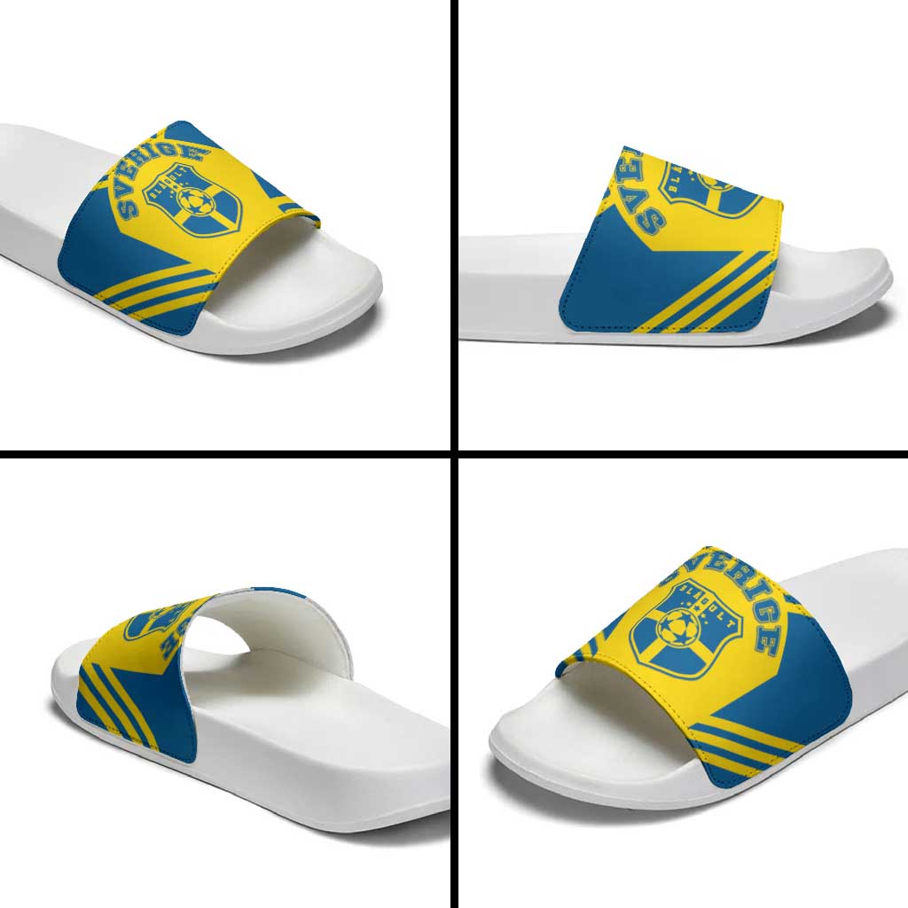 Football 2026 Sweden Slide Sandals Sverige Blagult Sporty Style