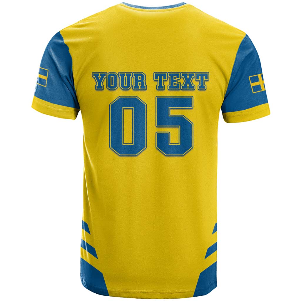 Custom Football 2026 Sweden T Shirt Sverige Blagult Sporty Style