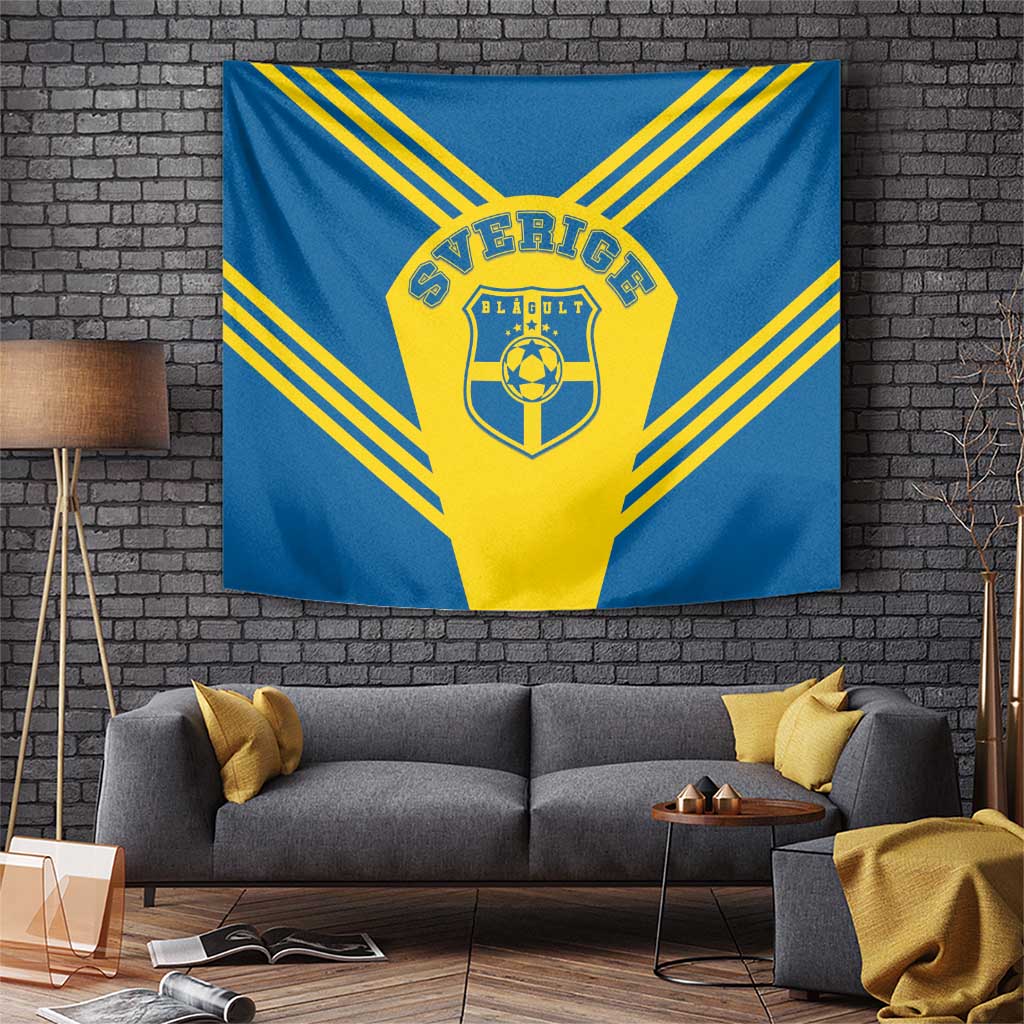 Football 2026 Sweden Tapestry Sverige Blagult Sporty Style