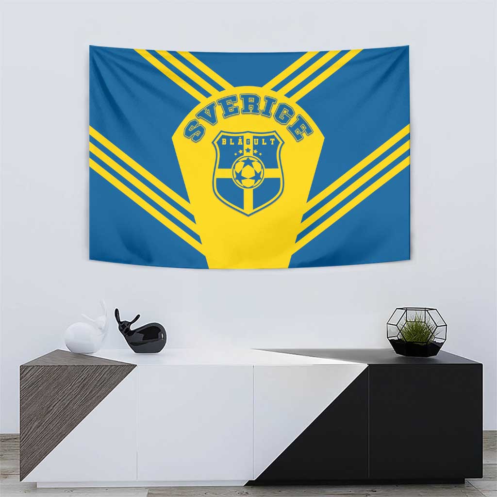 Football 2026 Sweden Tapestry Sverige Blagult Sporty Style